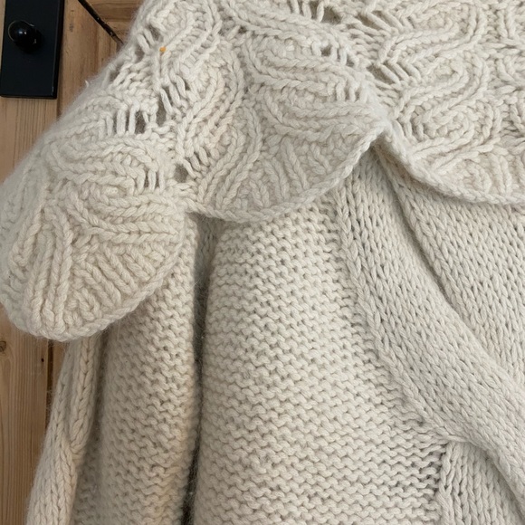 Sleeping on Snow Angora Rabbit Hair Sweater-beige - Picture 10 of 12